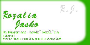 rozalia jasko business card